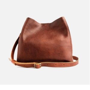 Portland Leather Company Butterfly Bucket Bag in Honey